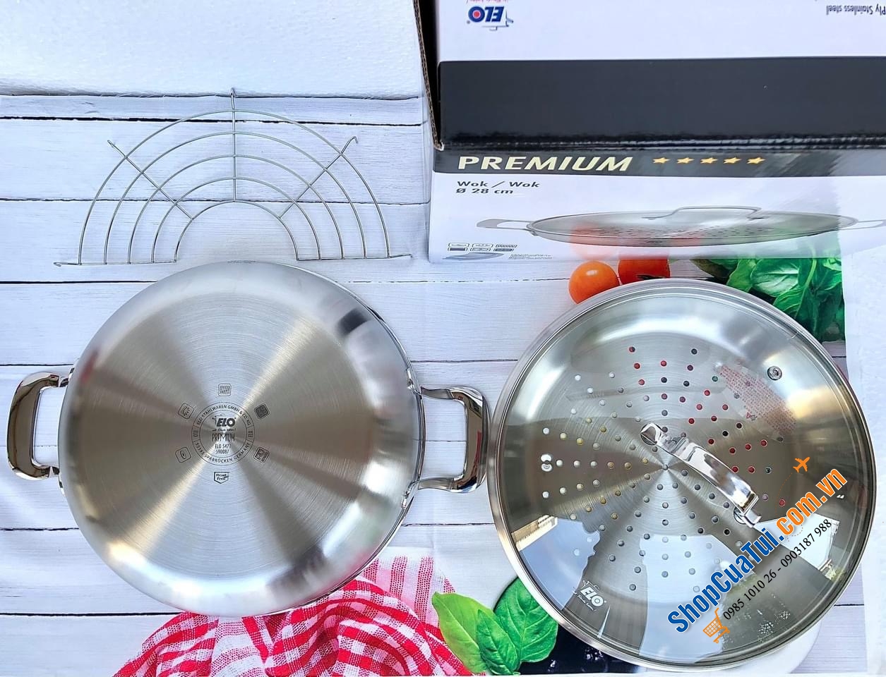 Nồi từ lai chảo nguyên khối đa năng ELO Germany - Chảo sâu lòng đa năng Elo Multiwok 28cm