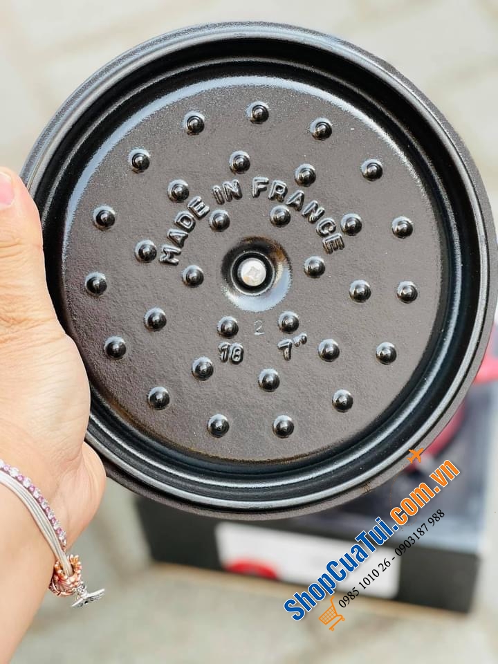 NỒI GANG STAUB ĐỎ CHERY 18 CM 1,7 LIT