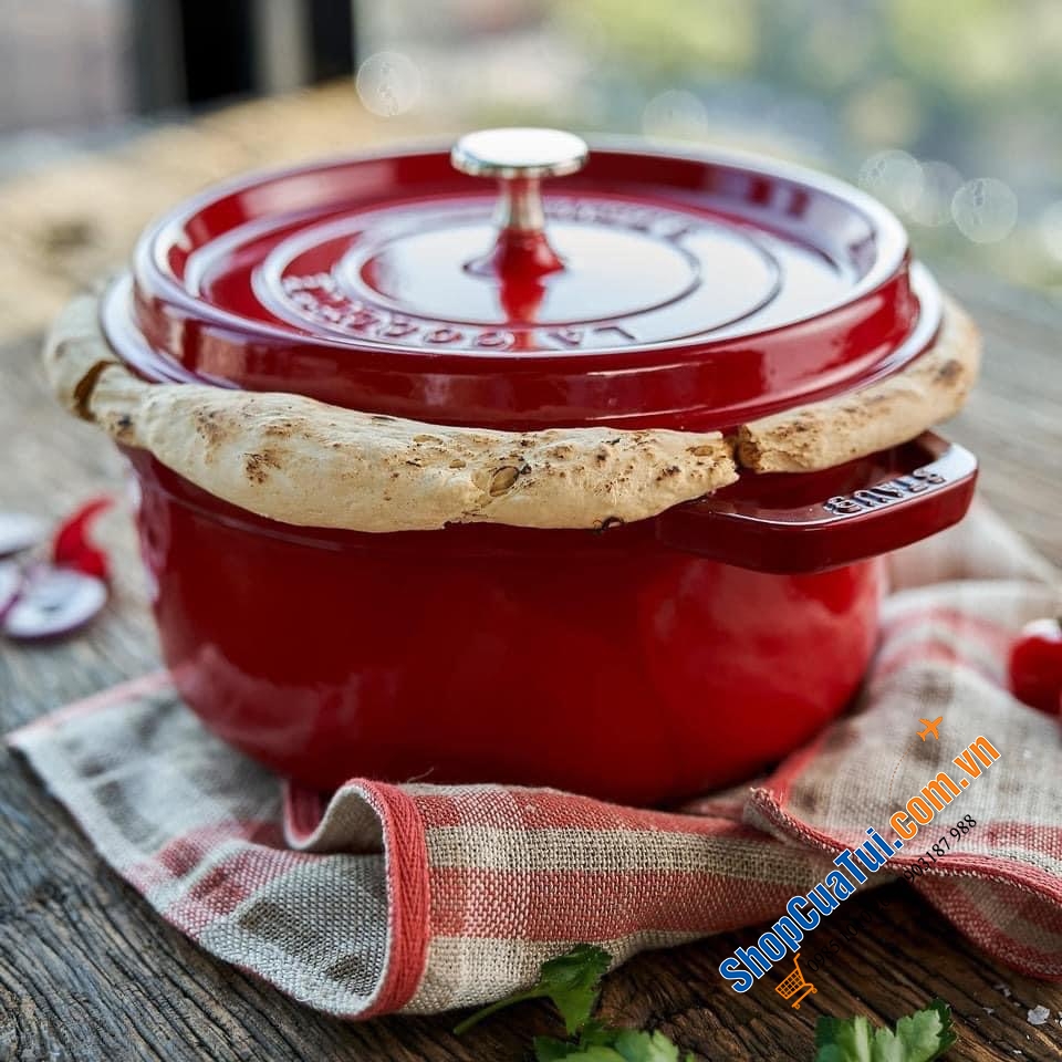NỒI GANG STAUB ĐỎ CHERY 18 CM 1,7 LIT