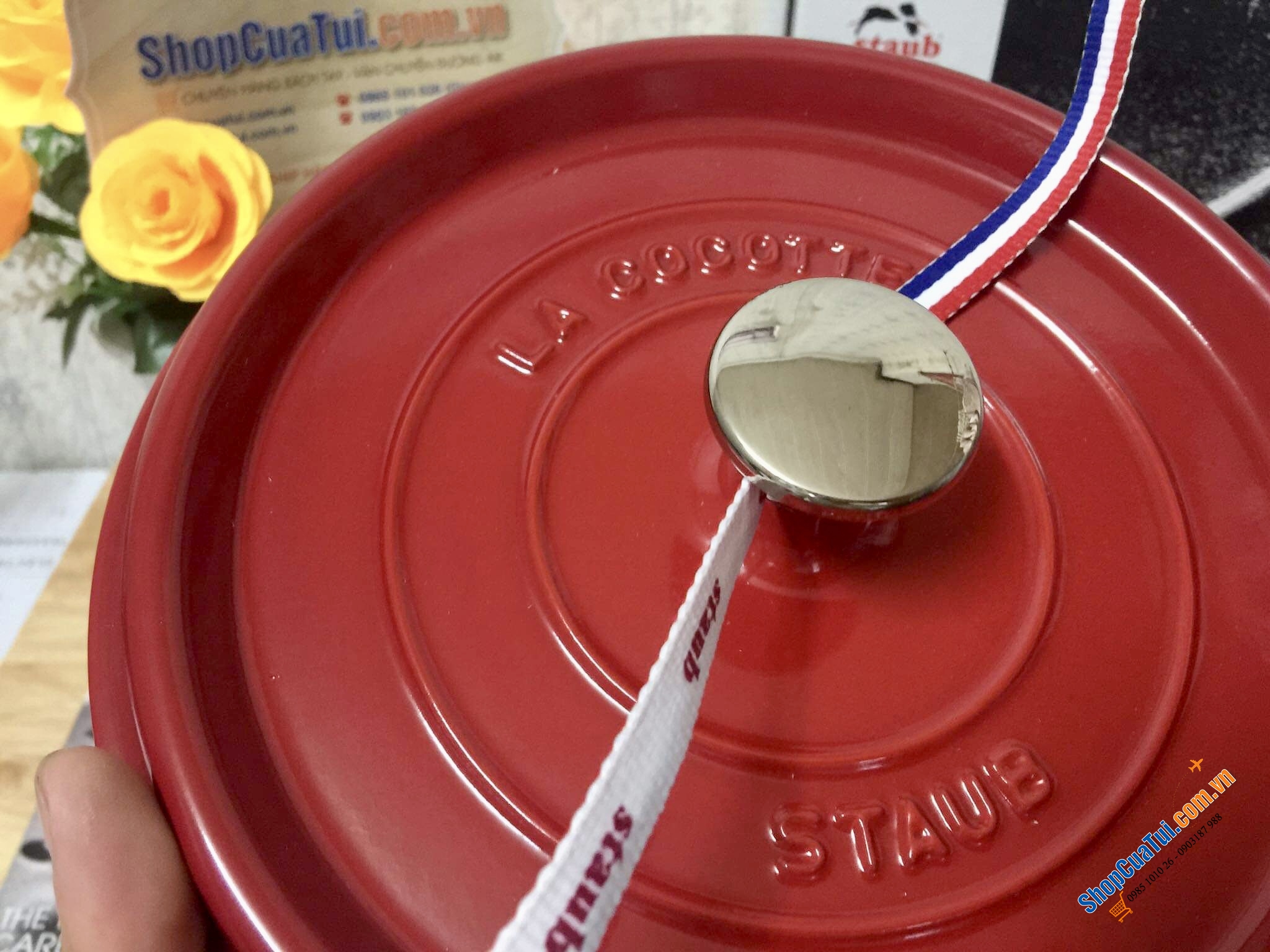 NỒI GANG STAUB ĐỎ CHERY 18 CM 1,7 LIT
