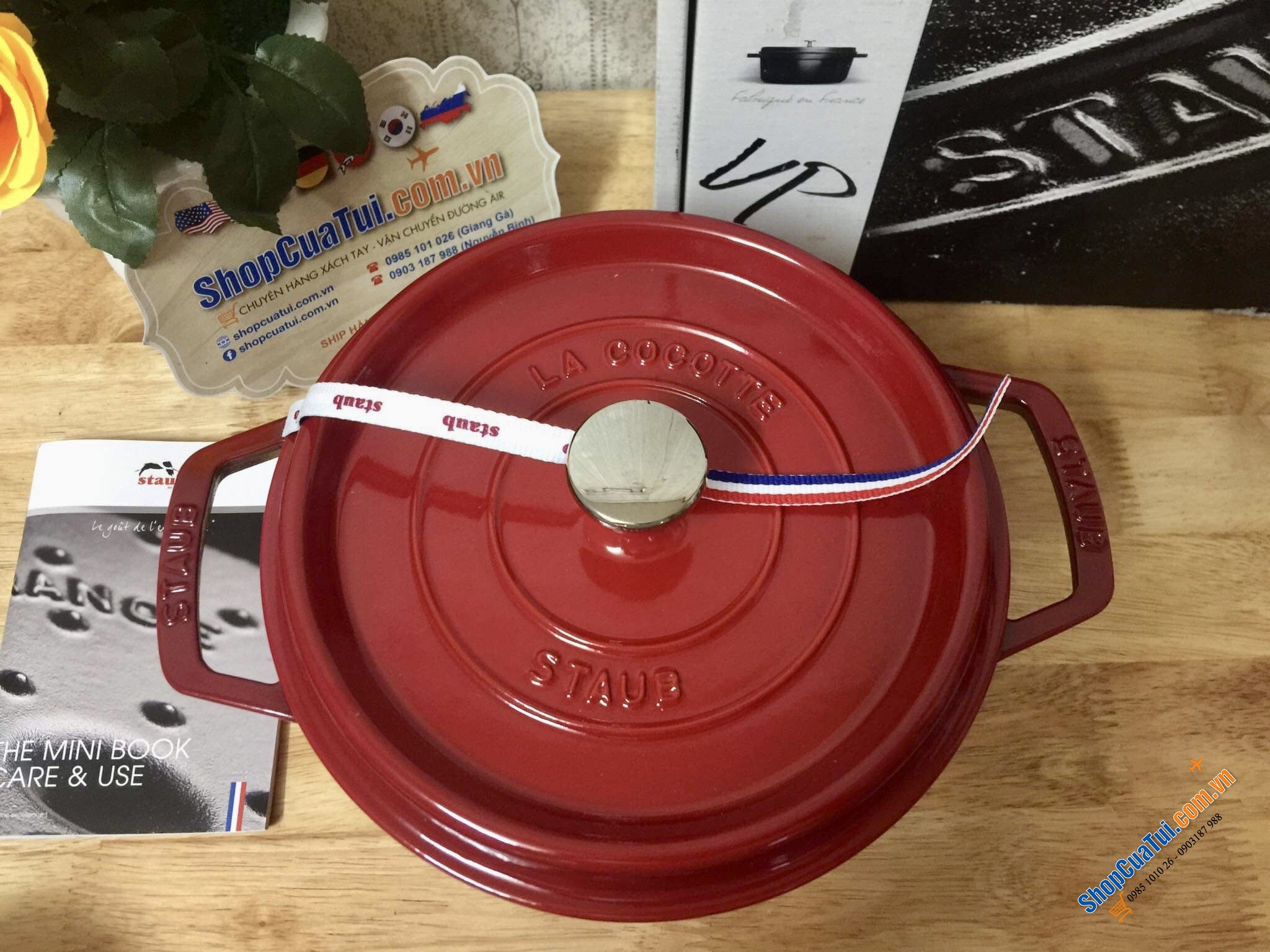 NỒI GANG STAUB ĐỎ CHERY 18 CM 1,7 LIT