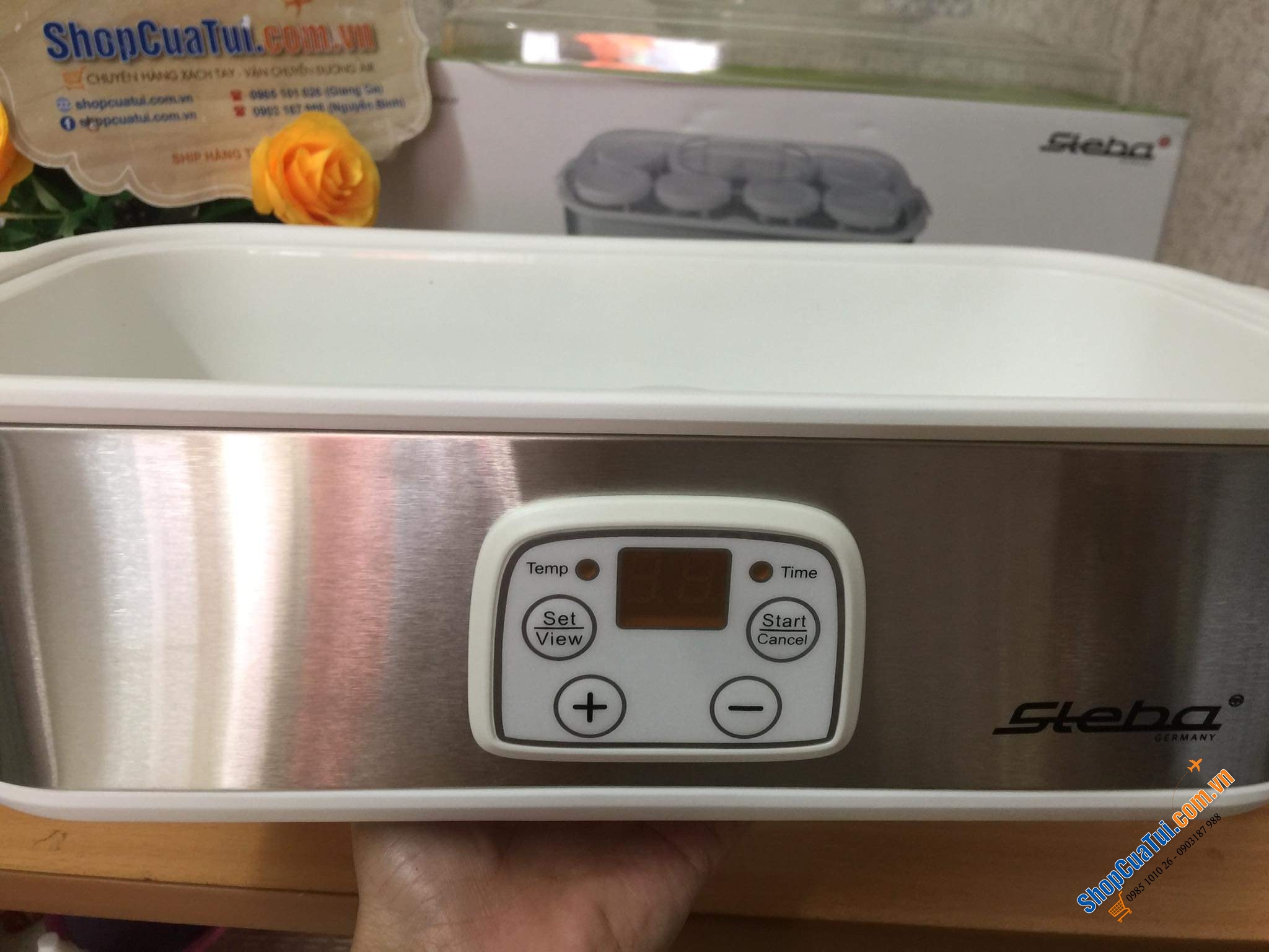 Máy làm sữa chua Steba JM3 - Model mới nhất siêu đẹp, siêu xinh với tính năng hẹn giờ và bảo vệ quá nhiệt, vô cùng đơn giản để có sữa chua chuẩn ngon, an toàn.