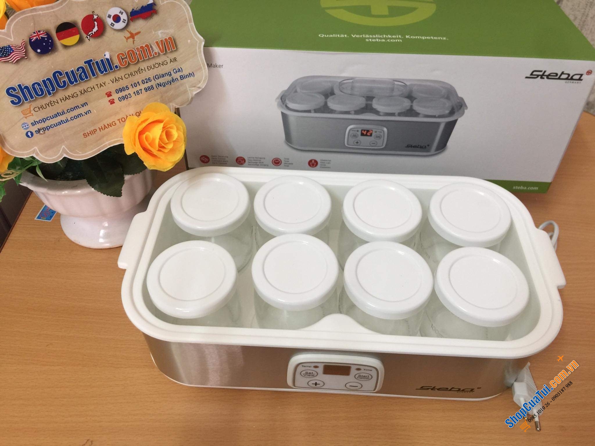 Máy làm sữa chua Steba JM3 - Model mới nhất siêu đẹp, siêu xinh với tính năng hẹn giờ và bảo vệ quá nhiệt, vô cùng đơn giản để có sữa chua chuẩn ngon, an toàn.