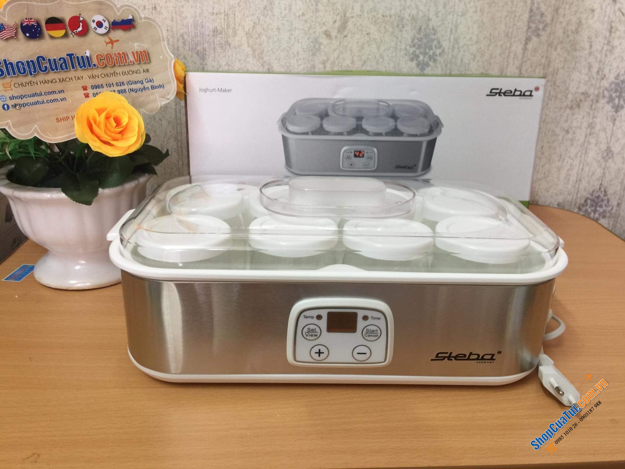 Máy làm sữa chua Steba JM3 - Model mới nhất siêu đẹp, siêu xinh với tính năng hẹn giờ và bảo vệ quá nhiệt, vô cùng đơn giản để có sữa chua chuẩn ngon, an toàn.