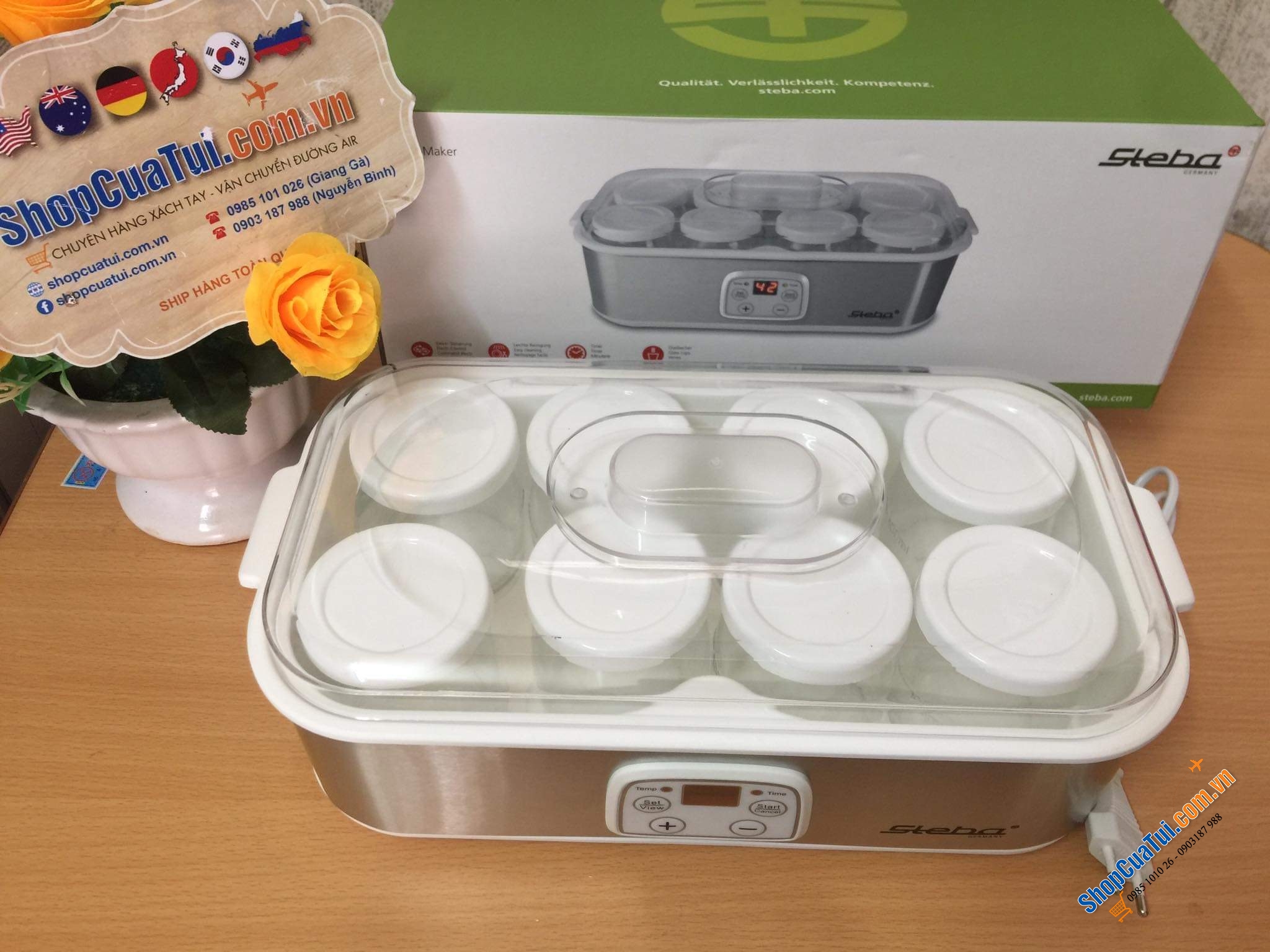 Máy làm sữa chua Steba JM3 - Model mới nhất siêu đẹp, siêu xinh với tính năng hẹn giờ và bảo vệ quá nhiệt, vô cùng đơn giản để có sữa chua chuẩn ngon, an toàn.