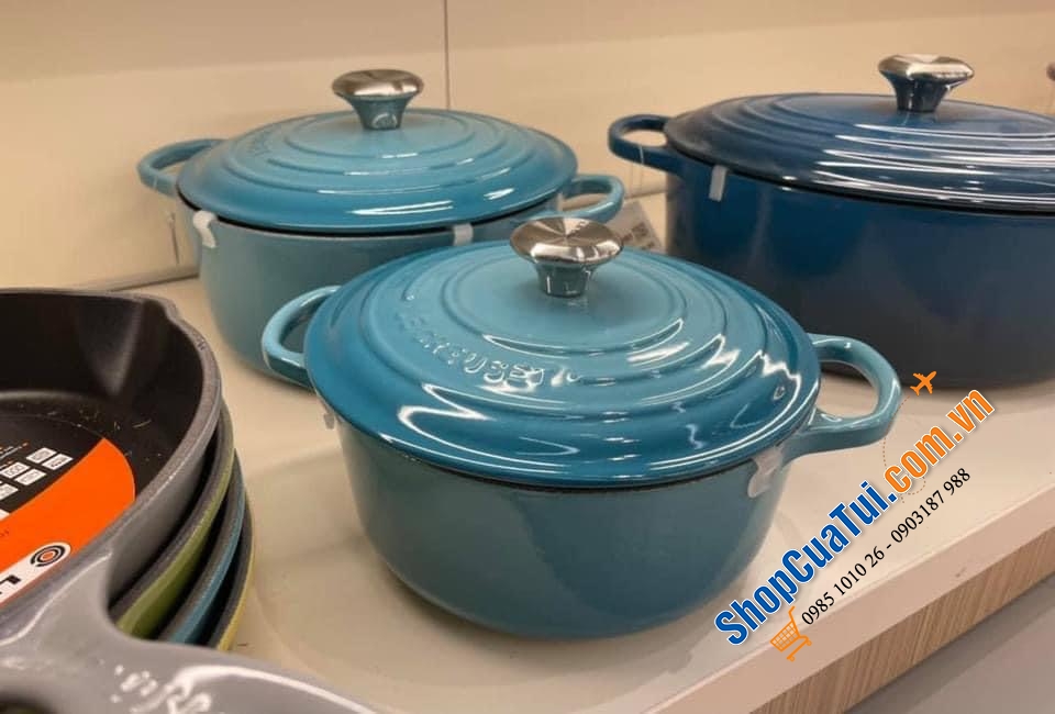 NỒI Le Creuset 20 cm màu XANH CỔ VỊT DEEP TEAL.