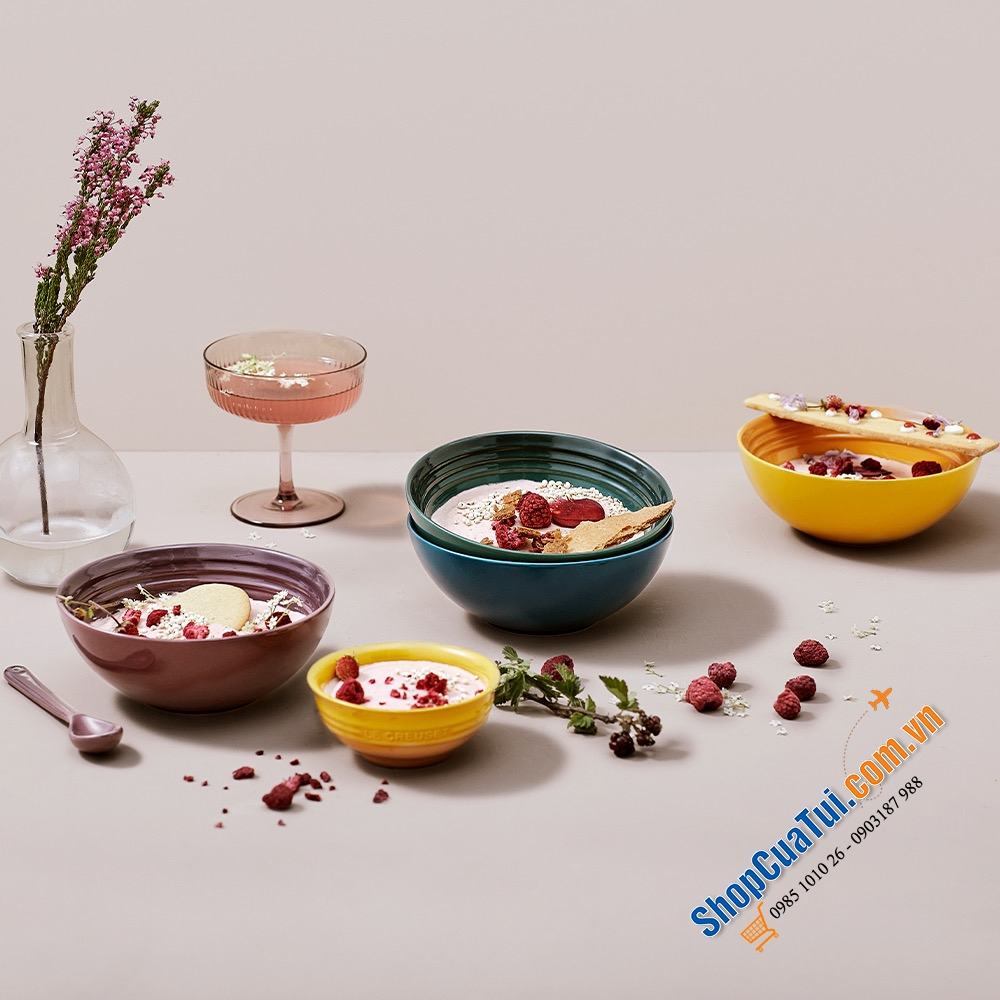 SET 4 BÁT LE CREUSET 16 CM KÈM HỘP BOTANIQUE - MUA AUTH TẠI ĐỨC ĐỦ BILL