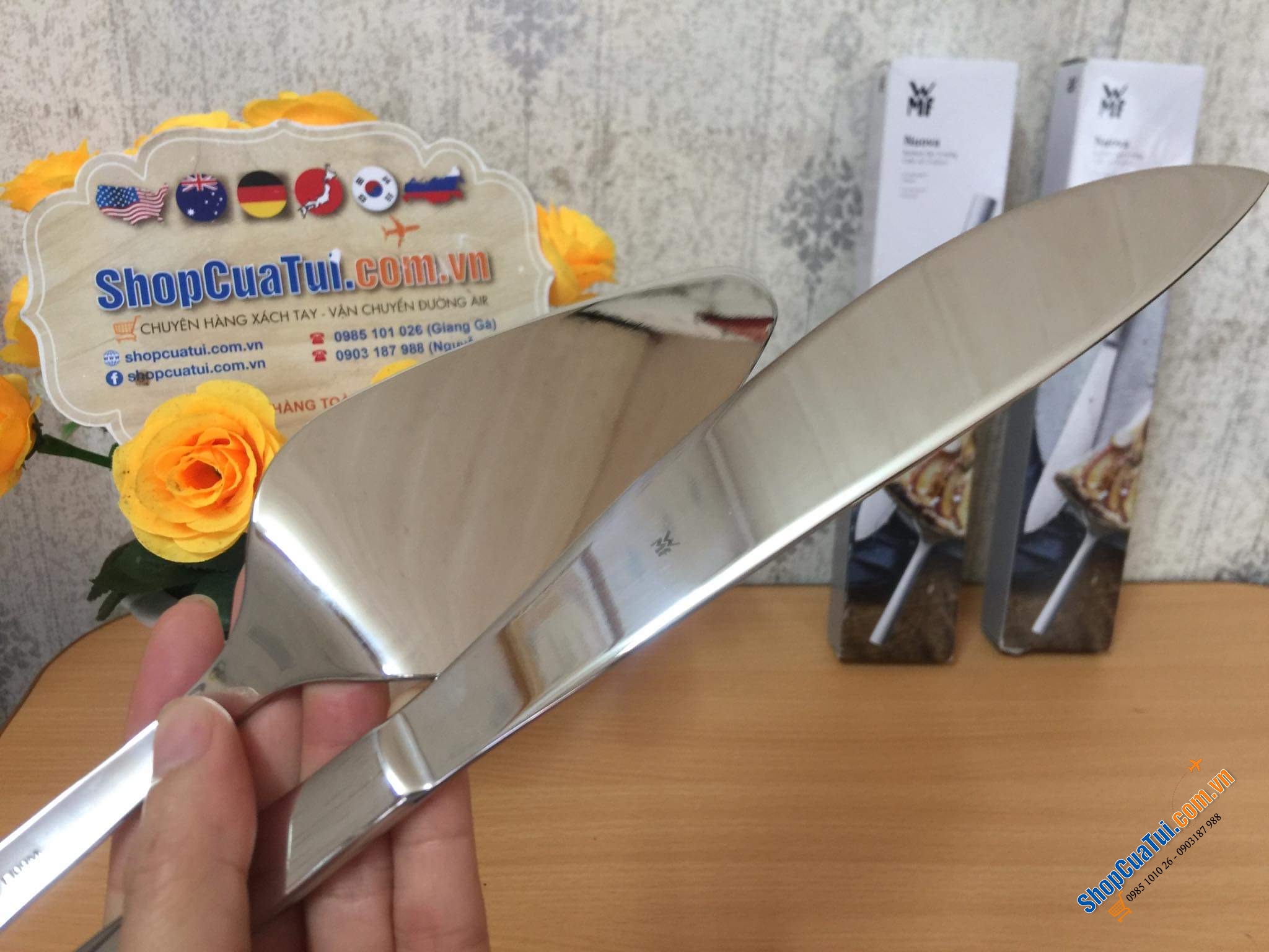 SET DAO VÀ XẺNG CẮT BÁNH CAO CẤP WMF.