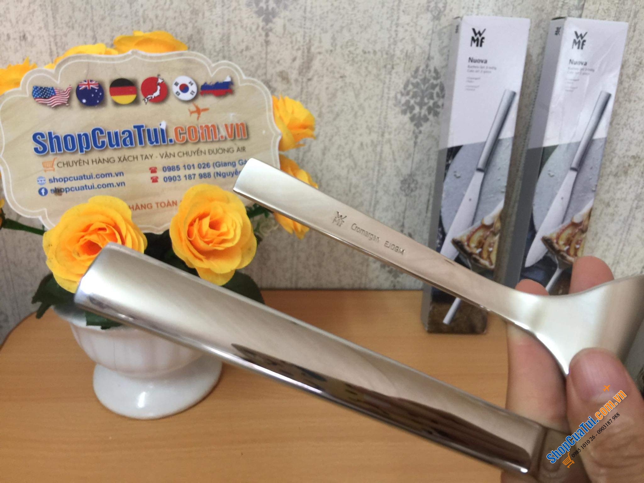 SET DAO VÀ XẺNG CẮT BÁNH CAO CẤP WMF.