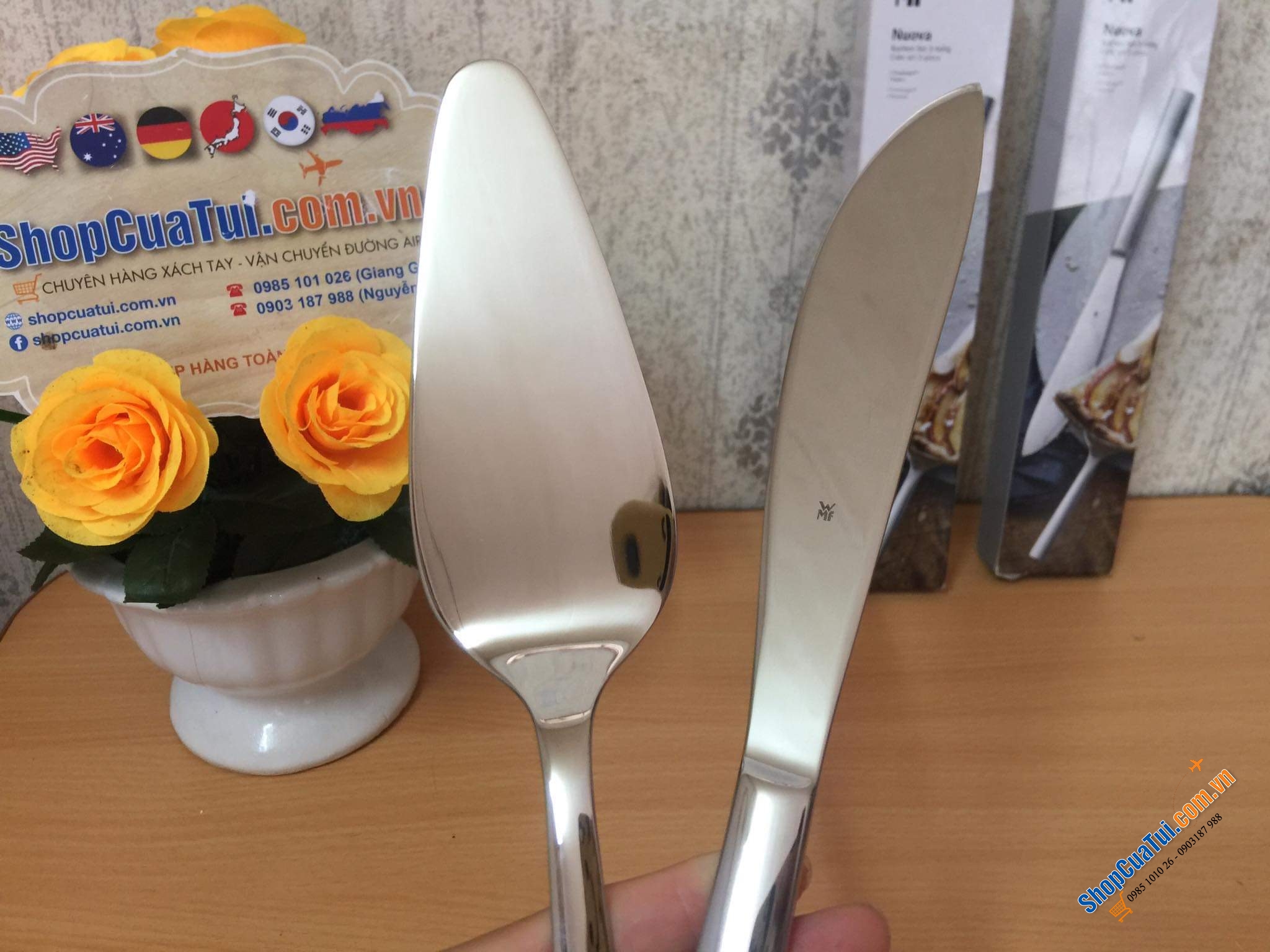 SET DAO VÀ XẺNG CẮT BÁNH CAO CẤP WMF.