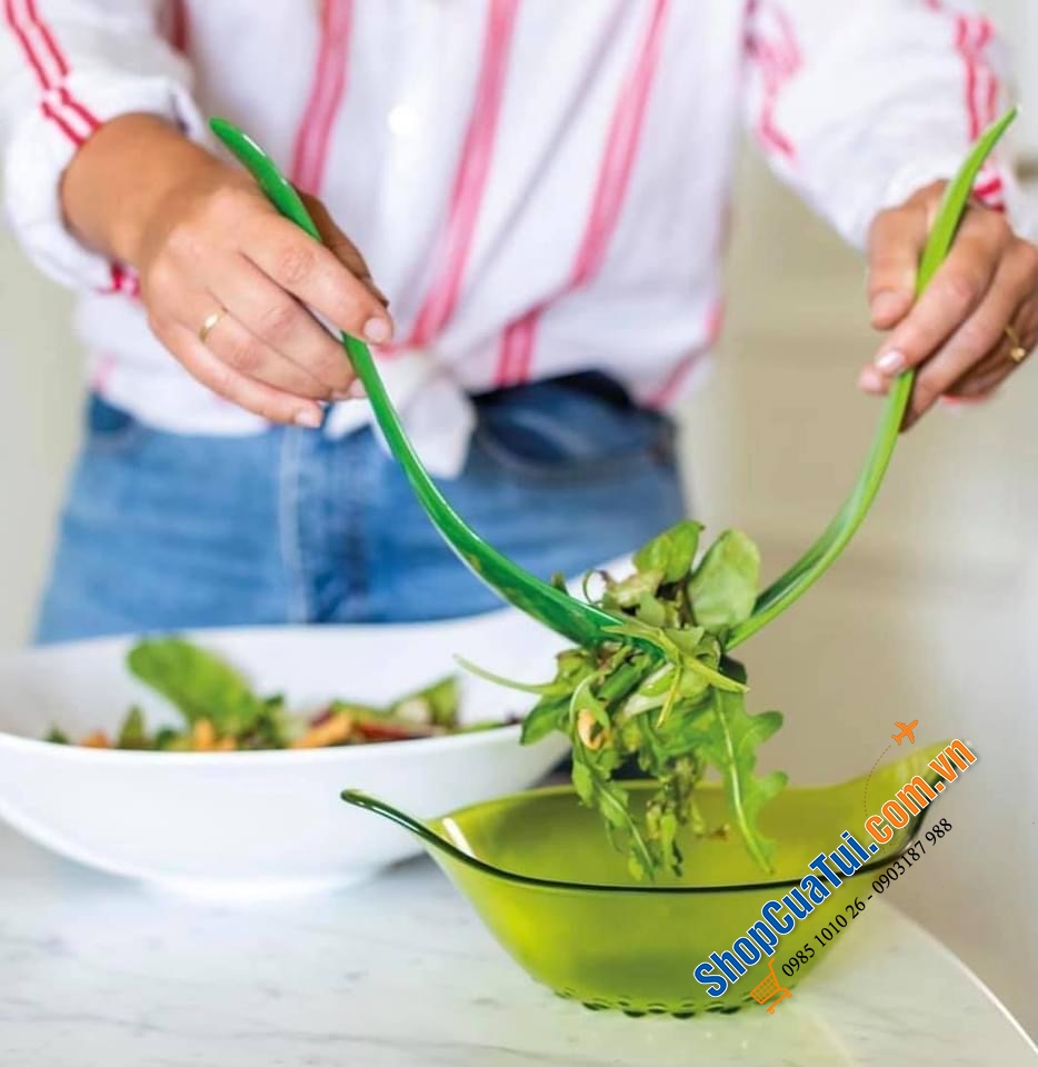 SET 6 BÁT ĐỰNG SALAD KOZIOL - Hình chiếc lá xanh mát - MADE IN GERMANY