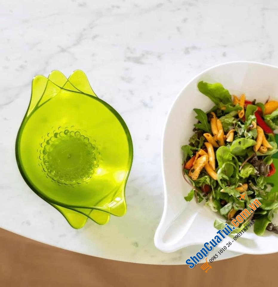 SET 6 BÁT ĐỰNG SALAD KOZIOL - Hình chiếc lá xanh mát - MADE IN GERMANY