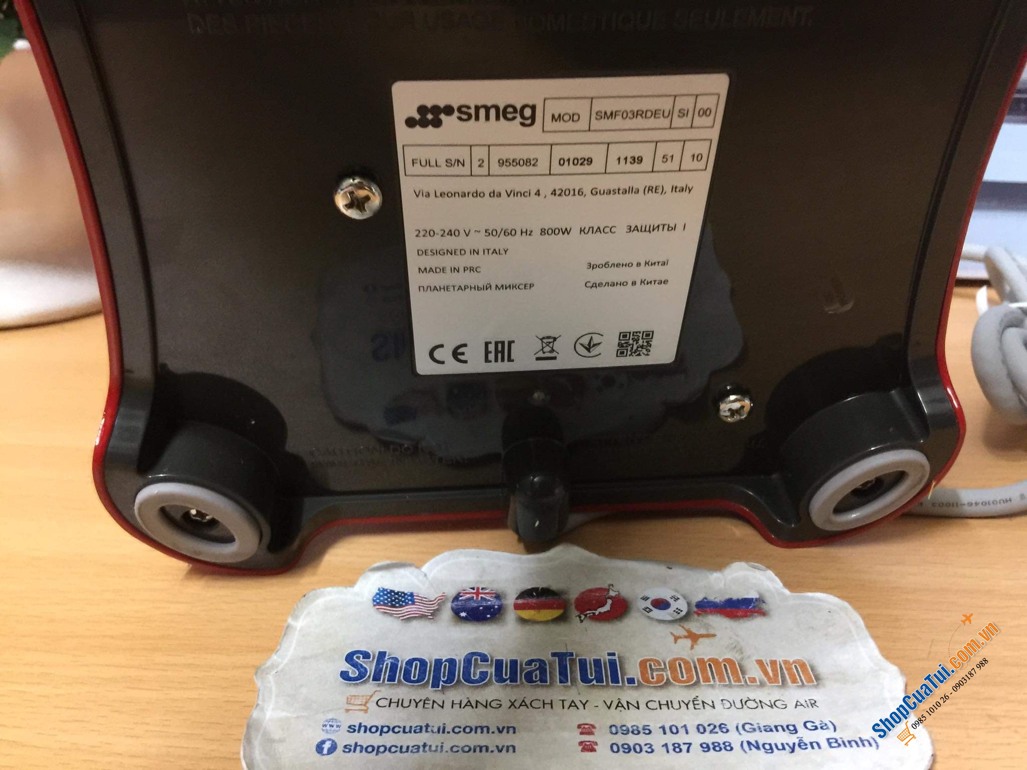 Máy trộn bột Smeg SMF03RDEU - ĐỎ TOÀN THÂN đầy phong cách