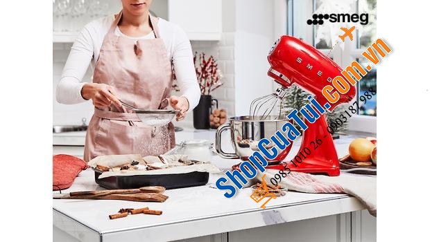 Máy trộn bột Smeg SMF03RDEU - ĐỎ TOÀN THÂN đầy phong cách
