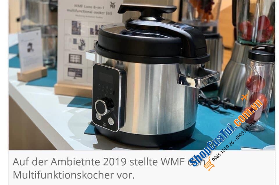Nồi áp suất điện đa năng WMF Lono 8 trong 1. Cho các món hầm nhanh, nấu chậm tròn vị, giữ nguyên dinh dưỡng & vitamin