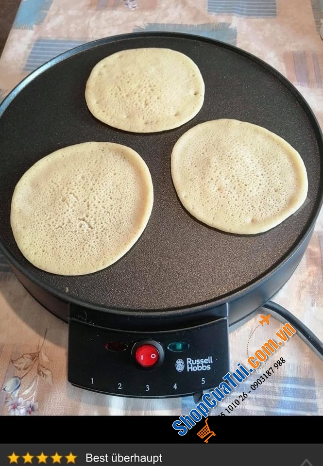 Máy làm bánh Crepes Maker Russell Hobbs màu đen
