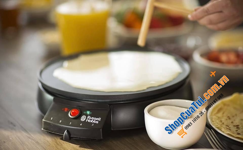 Máy làm bánh Crepes Maker Russell Hobbs màu đen