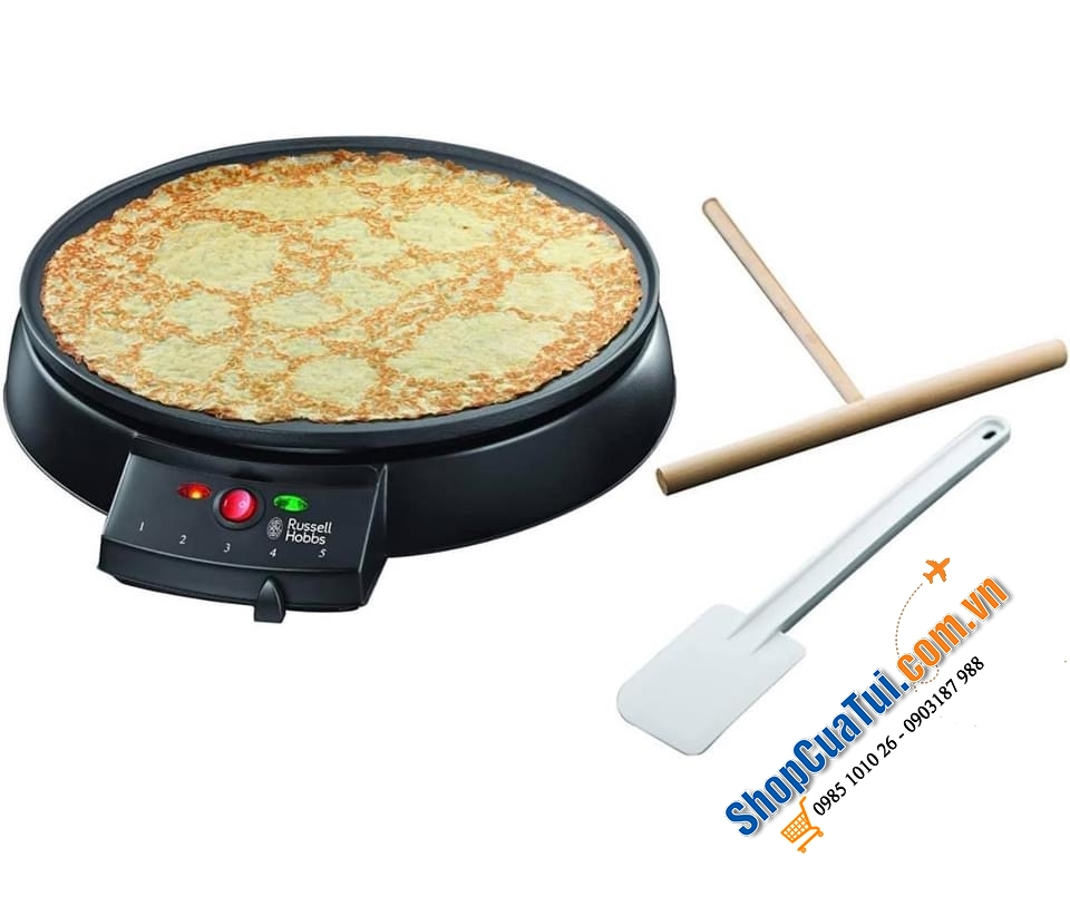 Máy làm bánh Crepes Maker Russell Hobbs màu đen
