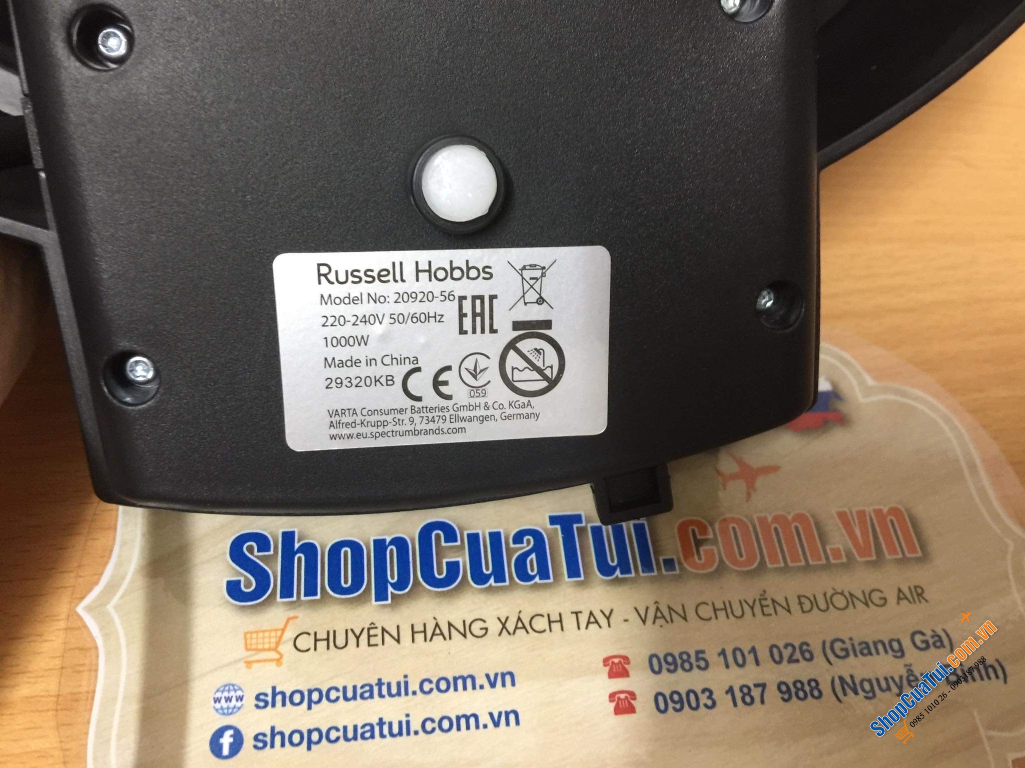 Máy làm bánh Crepes Maker Russell Hobbs màu đen