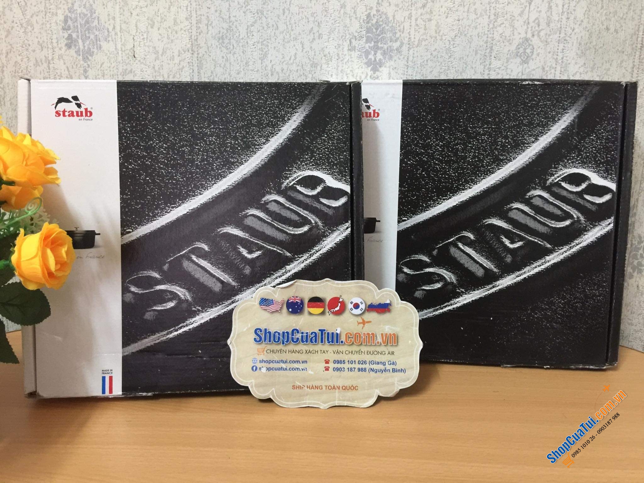 CHẢO NƯỚNG STAUB QUAI SILICON GẬP 24 CM.