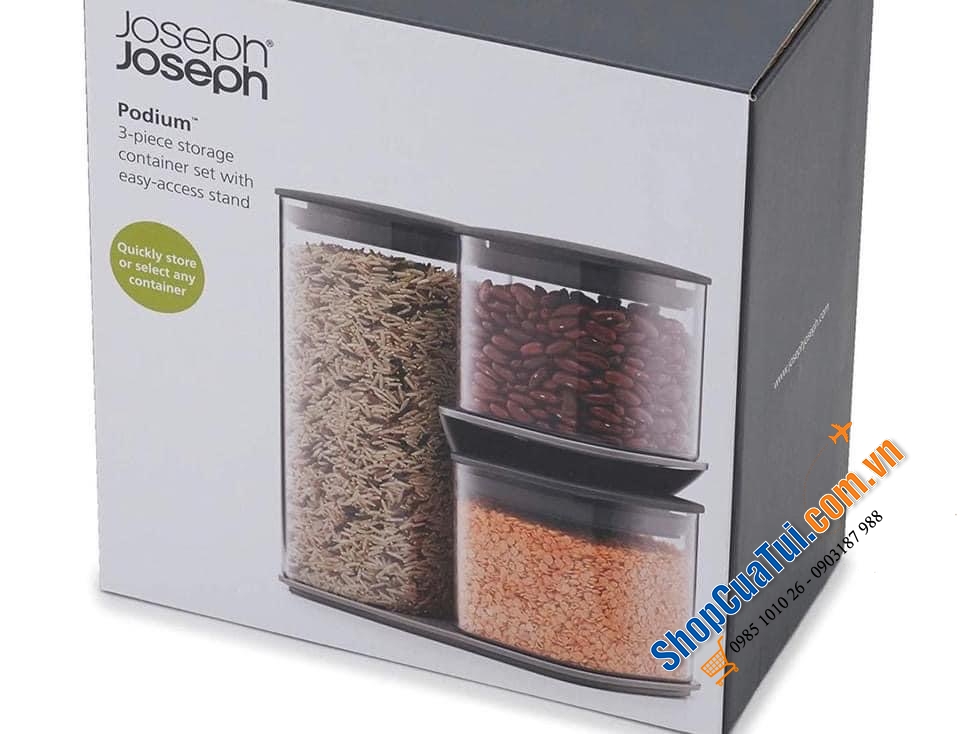 SET 3 HỘP ĐỰNG ĐỒ KHÔ JOSEPH SIÊU TIỆN DỤNG