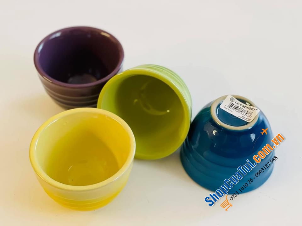 SET 4 CHÉN TRÀ LE CREUSET MÀU SẮC.