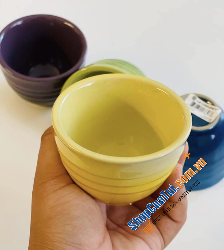 SET 4 CHÉN TRÀ LE CREUSET MÀU SẮC.