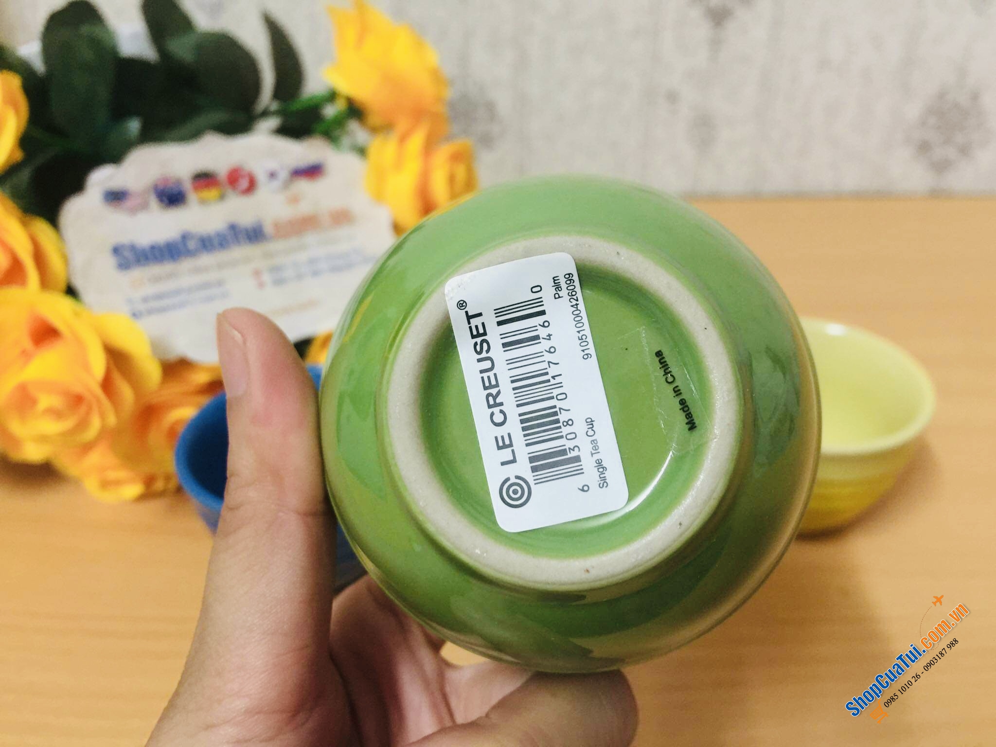 SET 4 CHÉN TRÀ LE CREUSET MÀU SẮC.