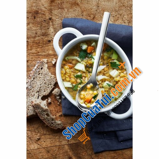 Set 6 thìa WMF NOUVA dáng ngắn 16,5cm dùng ăn cháo, ăn cơm, ăn súp