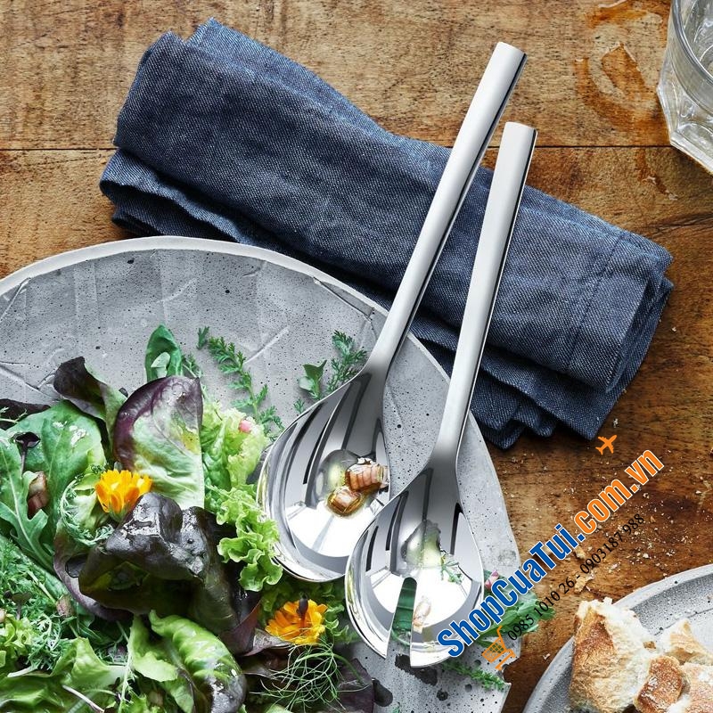 Set 6 thìa WMF NOUVA dáng ngắn 16,5cm dùng ăn cháo, ăn cơm, ăn súp