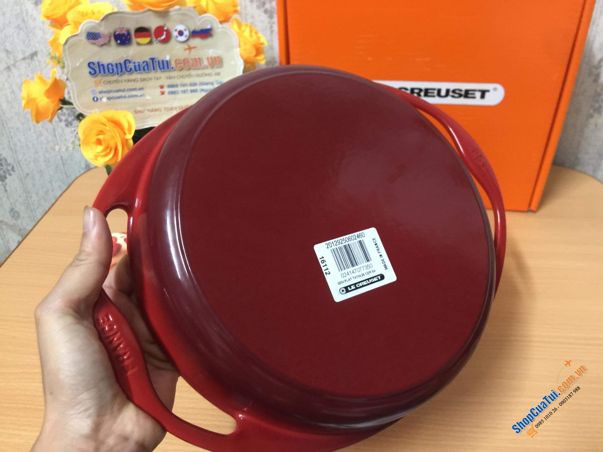 CHẢO RÁN - KHUÔN BÁNH - KHUÔN NƯỚNG LE CREUSET TATIN 25 CM - MÀU ĐỎ