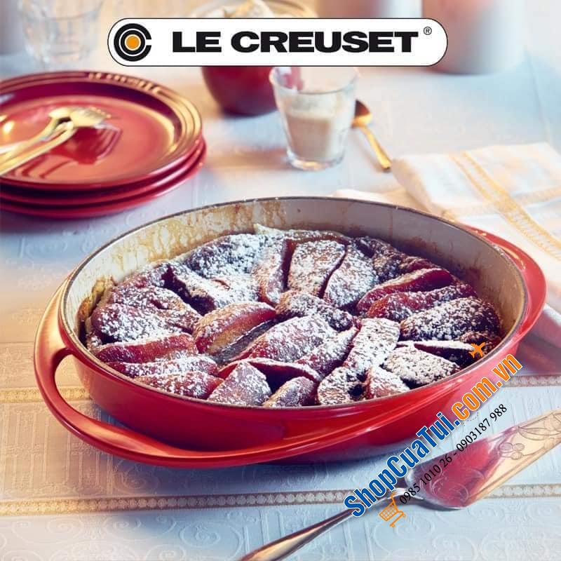 CHẢO RÁN - KHUÔN BÁNH - KHUÔN NƯỚNG LE CREUSET TATIN 25 CM - MÀU ĐỎ