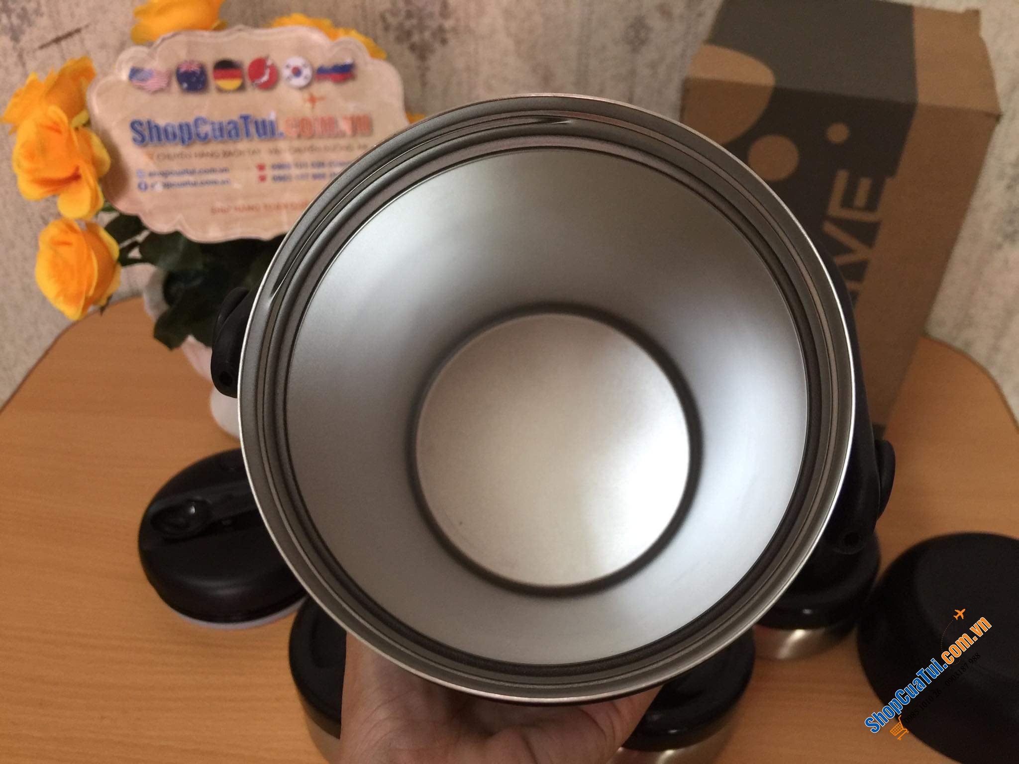 Cặp lồng - Hộp cơm giữ nhiệt 3 tầng lồng inox 1.8L KAAVE