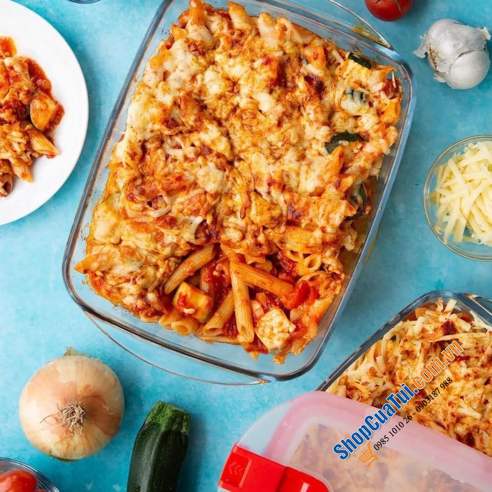 SET ÂU ĐÔI BỎ LÒ THUỶ TINH PYREX - MADE IN FRANCE.