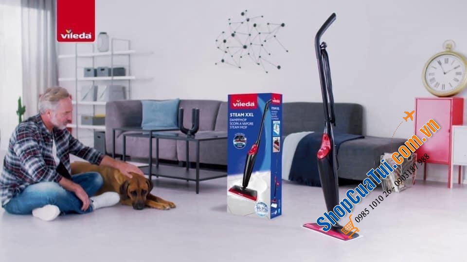 CÂY LAU NHÀ HƠI NƯỚC VILEDA - BẢN CHỮ NHẬT EXTRA WIDE 40cm