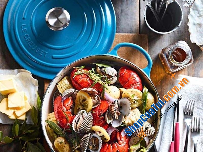 NỒI LE CREUSET MÀU XANH SIZE 18cm