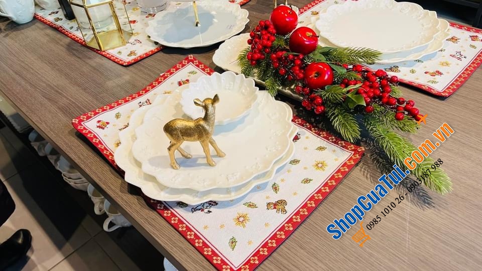 SET 2 TẤM LÓT BÁT ĐĨA VILLEROY BOCH NOEL - Kích thước 48x32 cm