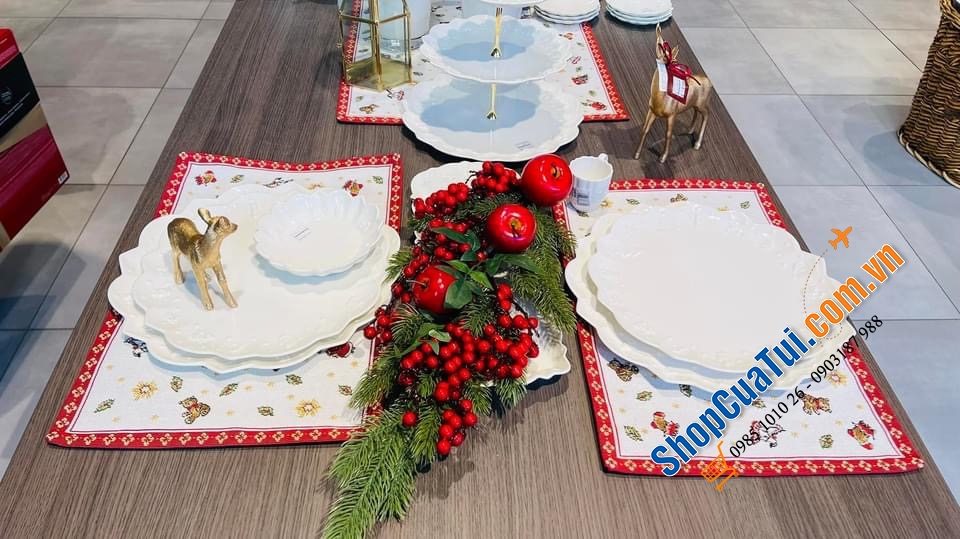 SET 2 TẤM LÓT BÁT ĐĨA VILLEROY BOCH NOEL - Kích thước 48x32 cm