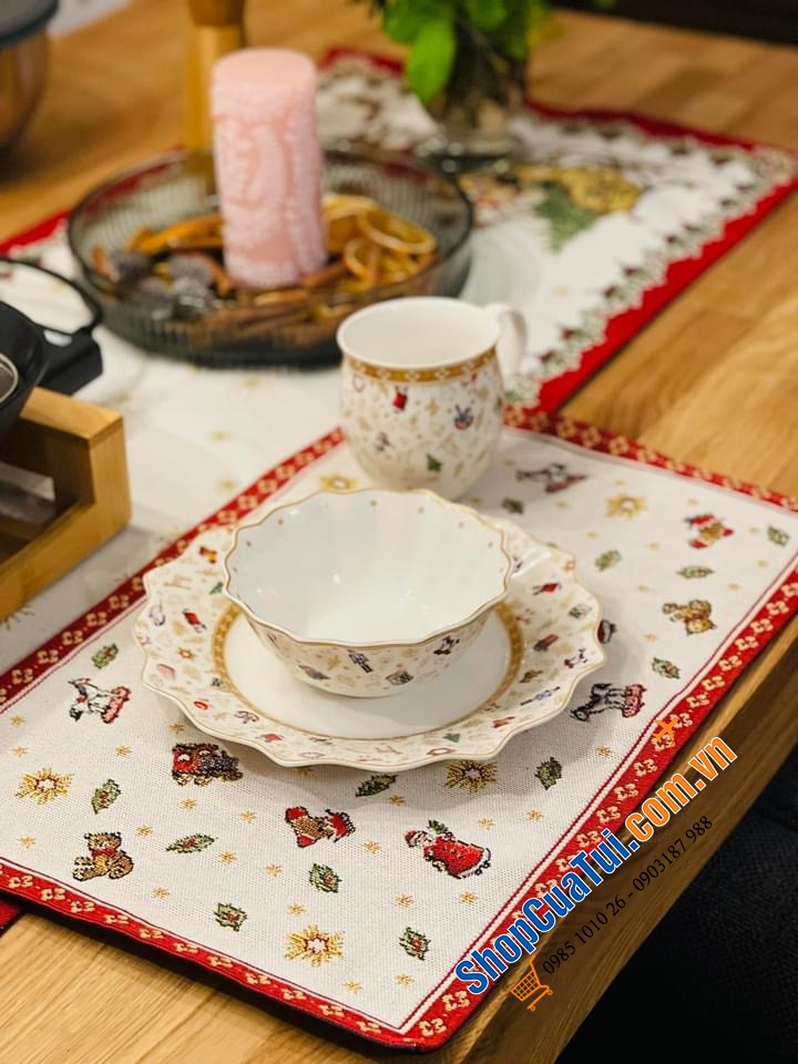 SET 2 TẤM LÓT BÁT ĐĨA VILLEROY BOCH NOEL - Kích thước 48x32 cm