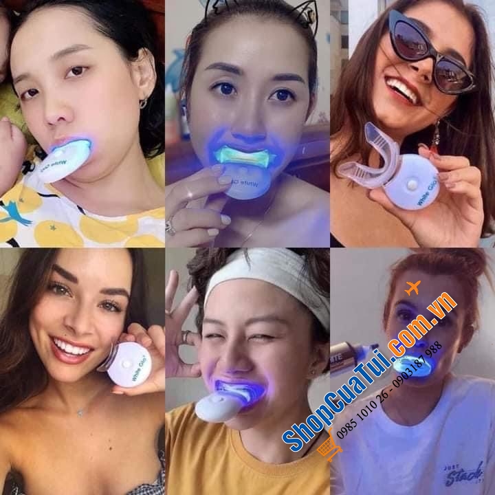 Máy Làm Trắng Răng White Glo White Accelerator Blue Light Teeth Whitening System
