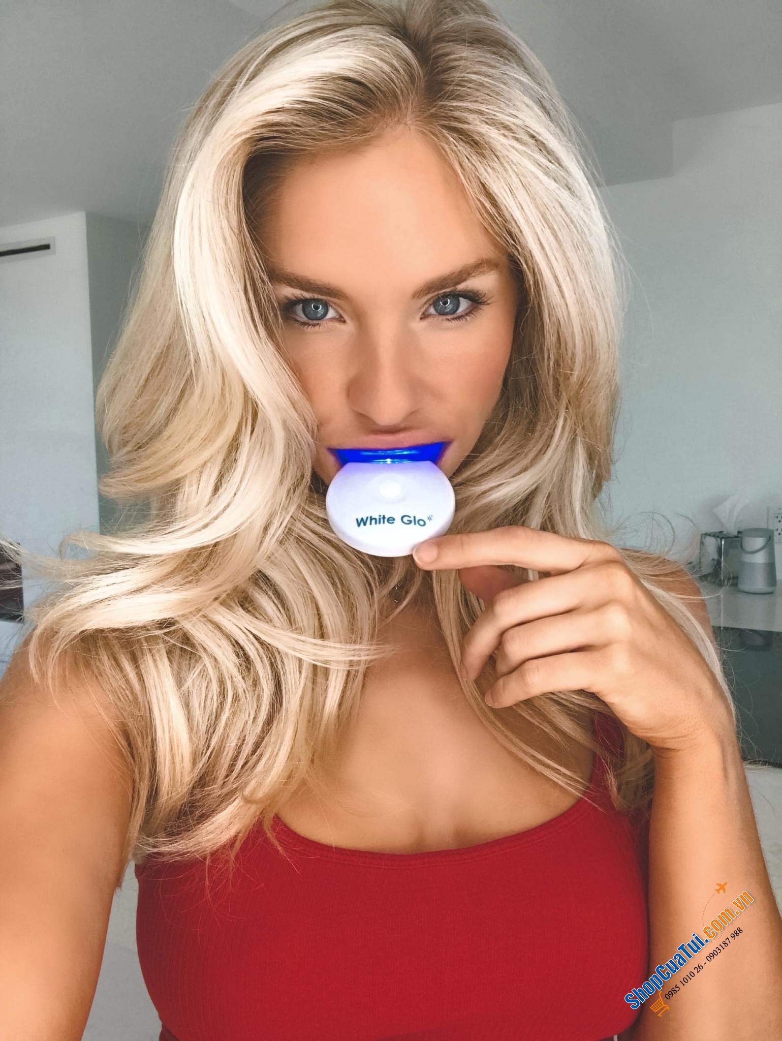Máy Làm Trắng Răng White Glo White Accelerator Blue Light Teeth Whitening System