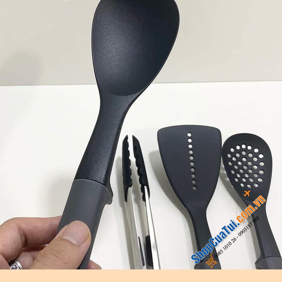 Bộ dụng cụ nấu ăn Joseph Joseph Elevate Carousel with Tongs – Grey