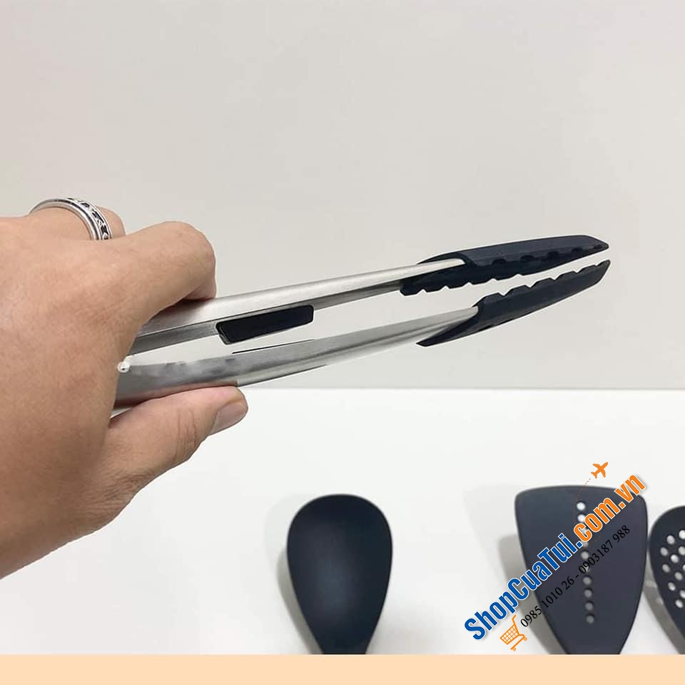 Bộ dụng cụ nấu ăn Joseph Joseph Elevate Carousel with Tongs – Grey