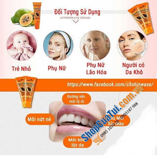 Kem dưỡng da khô kem đu đủ đa năng Healthy Care Paw Paw Balm 100g