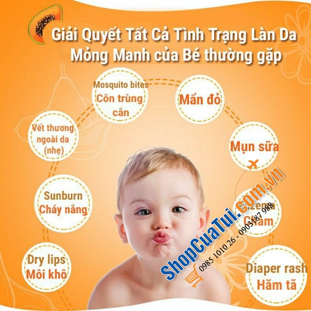 Kem dưỡng da khô kem đu đủ đa năng Healthy Care Paw Paw Balm 100g