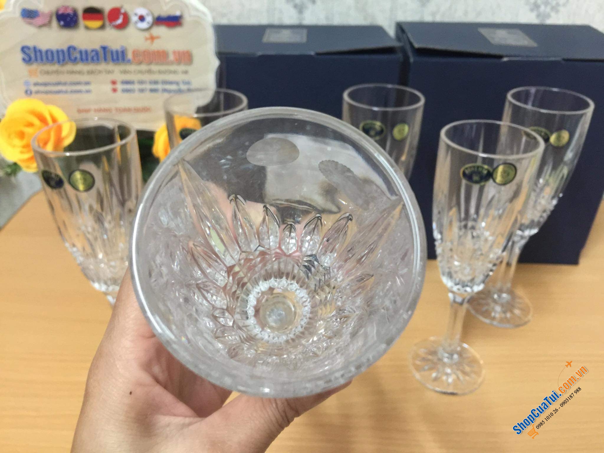 Set 6 ly pha lê sâm panh Bohemia Vibes 180ml - cho những bữa tiệc chào đón năm mới, tiệc liên hoan chúc mừng khởi đầu hoàn hảo. Sản xuất tại Séc