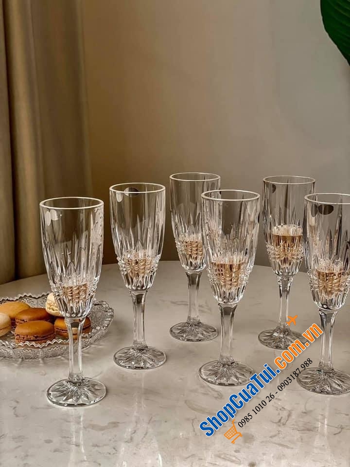 Set 6 ly pha lê sâm panh Bohemia Vibes 180ml - cho những bữa tiệc chào đón năm mới, tiệc liên hoan chúc mừng khởi đầu hoàn hảo. Sản xuất tại Séc