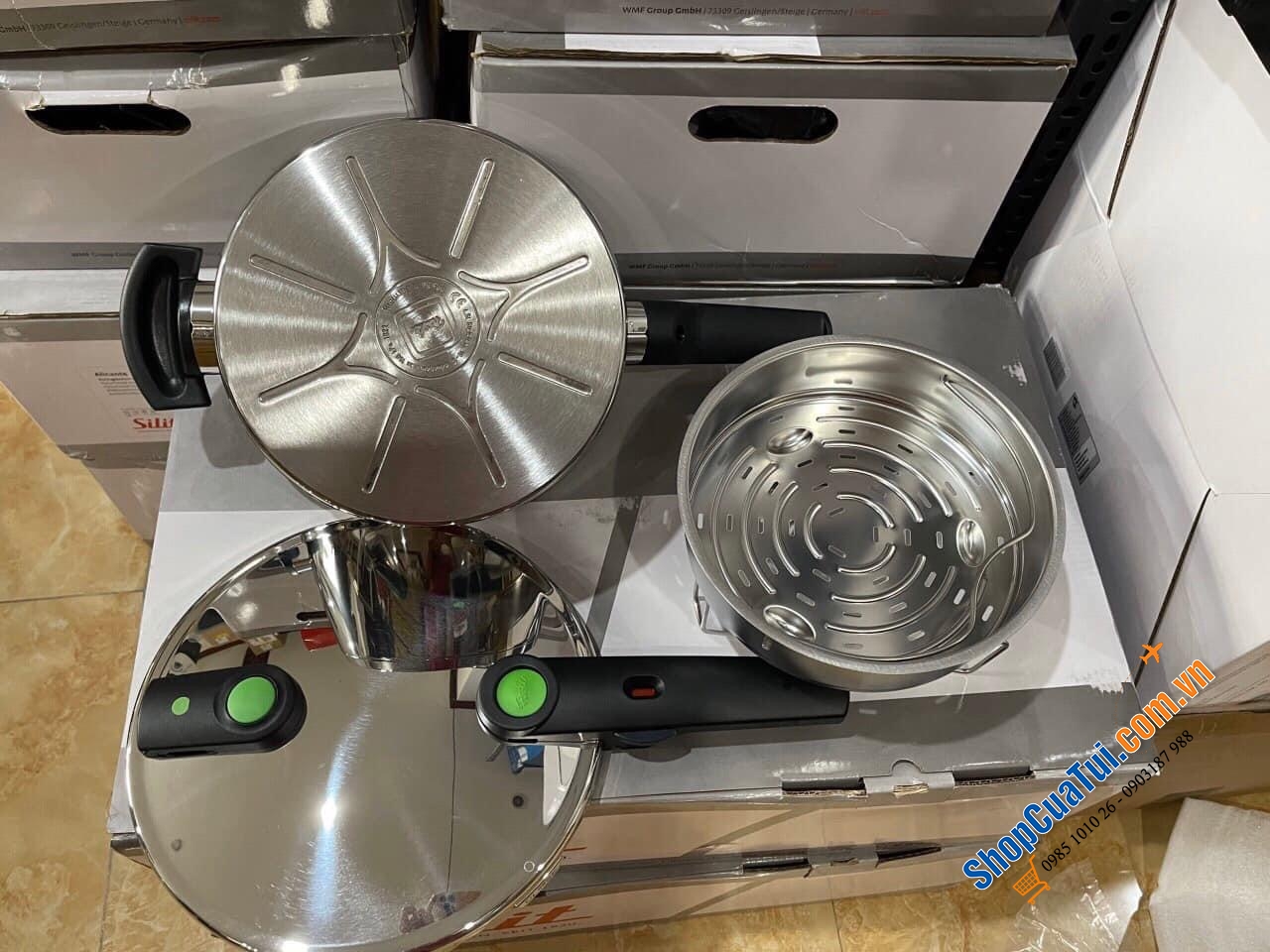 NỒI ÁP SUẤT FISSLERQUICK GREEN 4.5L TẶNG KÈM XỬNG HẤP