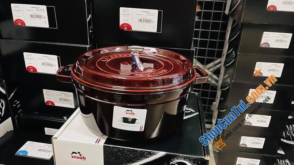 NỒI GANG STAUB ĐỎ RƯỢU GRENADINE 26 CM - 5,2 L.