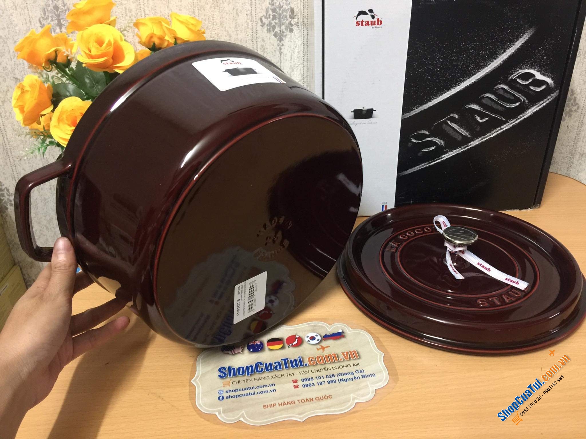 NỒI GANG STAUB ĐỎ RƯỢU GRENADINE 26 CM - 5,2 L.